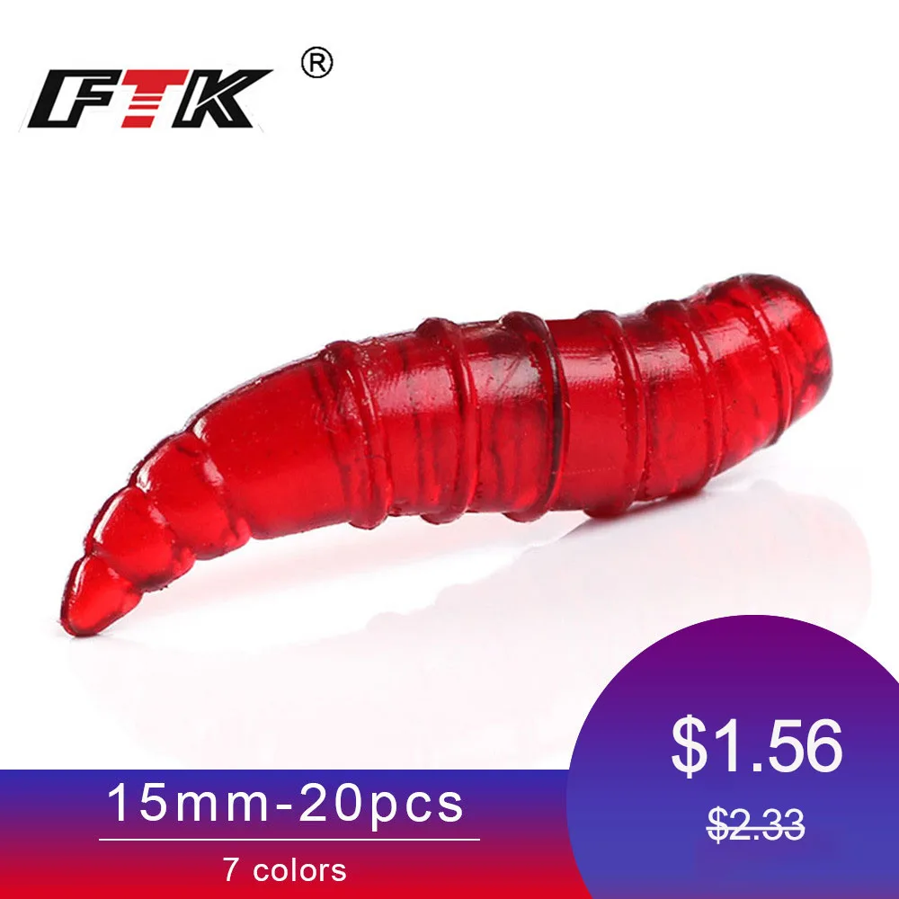 Приманка для рыбалки от FTK 20 шт 1 5 см мягкие приманки рыболовные снасти на пескаря