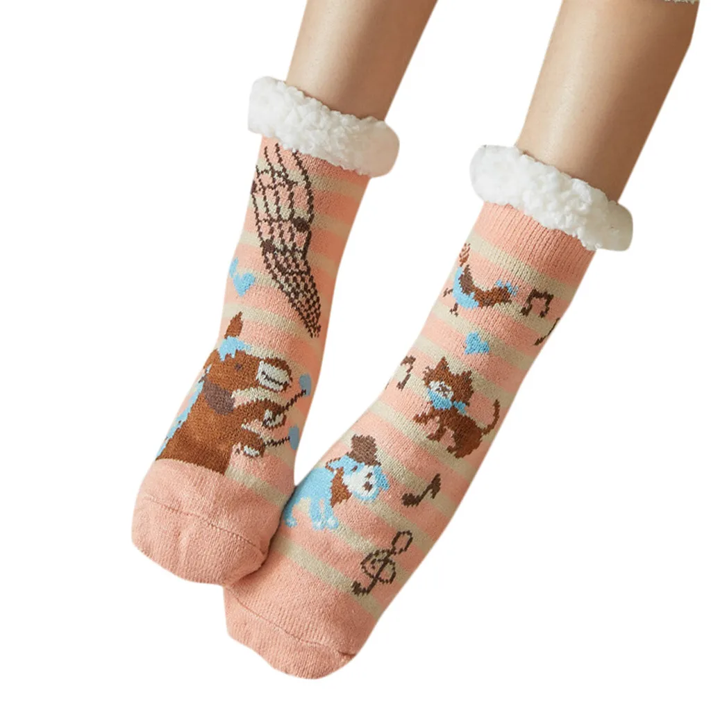 SAGACE 2020 зимние женские носки для сна с рисунками из мультфильмов милые ковра