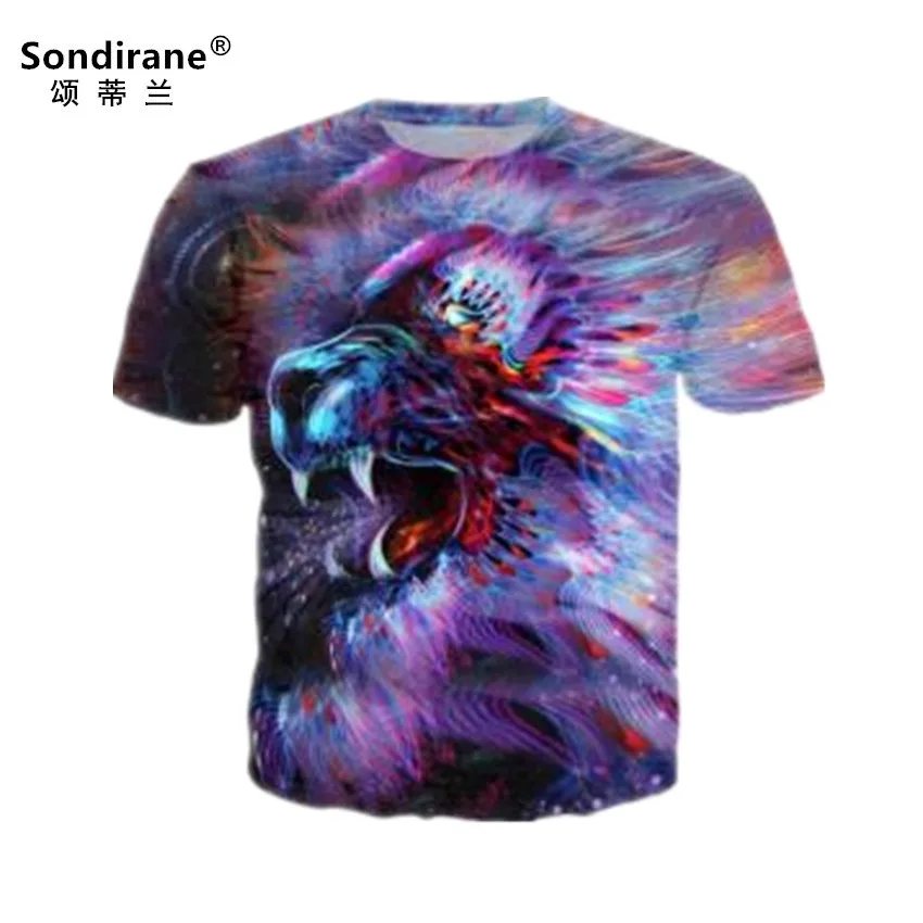 Sondirane летние мужские футболки с 3D графическим принтом и изображением кота