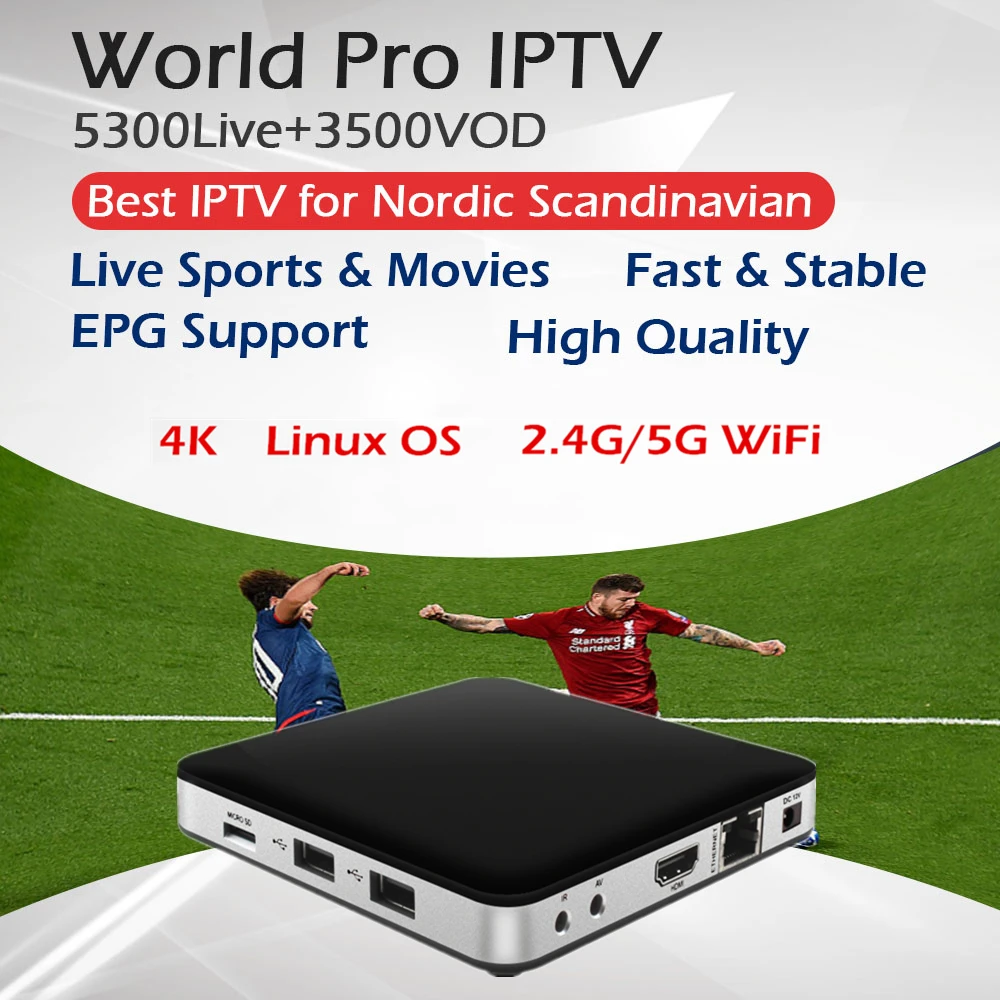 Tvip 605+ Лучшая Скандинавия IPTV двойная ОС Android& Linux Amlogic S905X 2,0 ГГц 2,4G/5G WiFi 4K 1080 нордическая Швеция Норвегия IPTV Box
