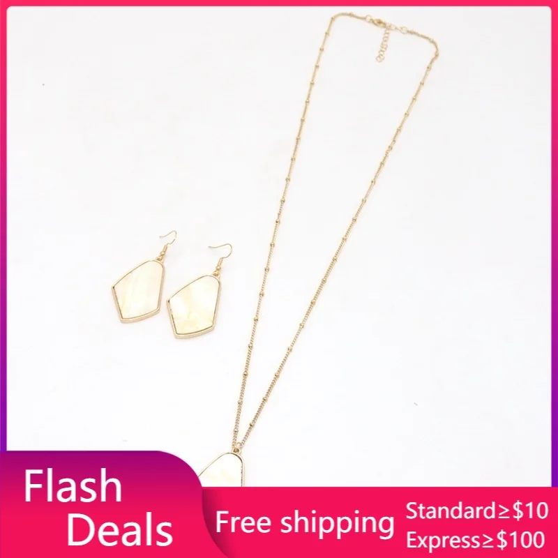 Модное асимметричное ожерелье с подвеской из искусственного ракушка и