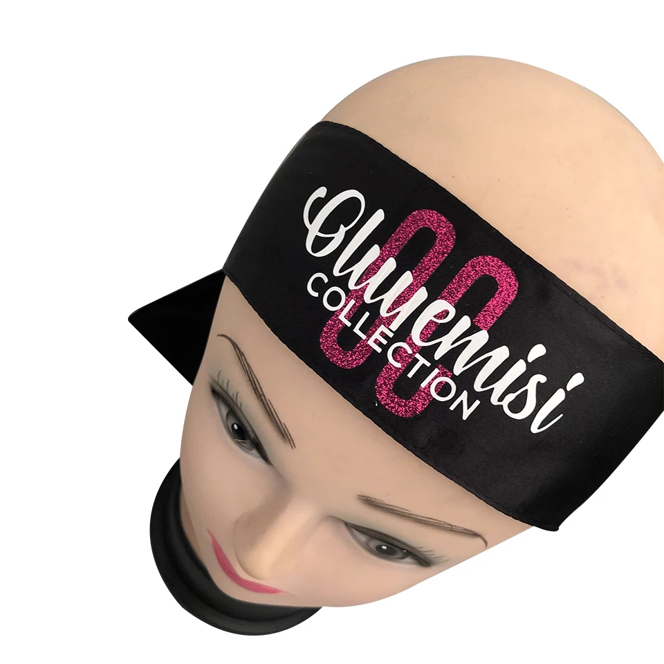 Индивидуальные роскошные человеческие волосы атласная обертка шарф головная