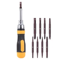 19 in 1 two way ratchet screwdriver anti slip handle screw driver hand tools durable screwdriver set replaceable repair tool
