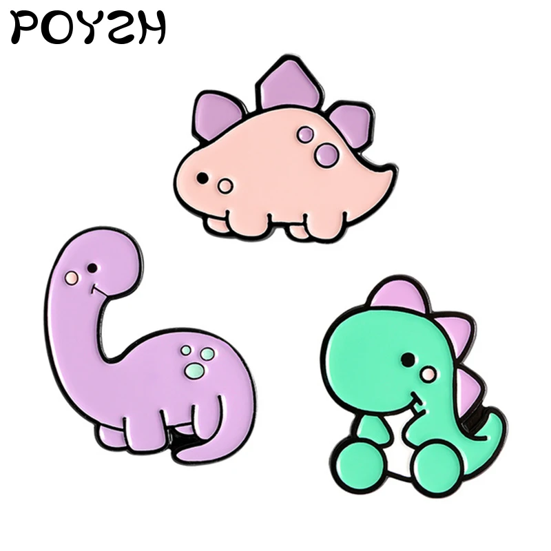 Маленькая эмалированная брошь в виде динозавра тираннозавра Рекса стигозавра