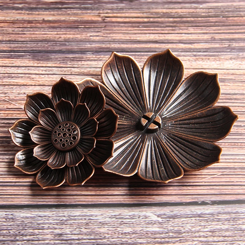 1 шт. горелка для благовоний в виде лотоса держатель цветок статуя тарелка кадило