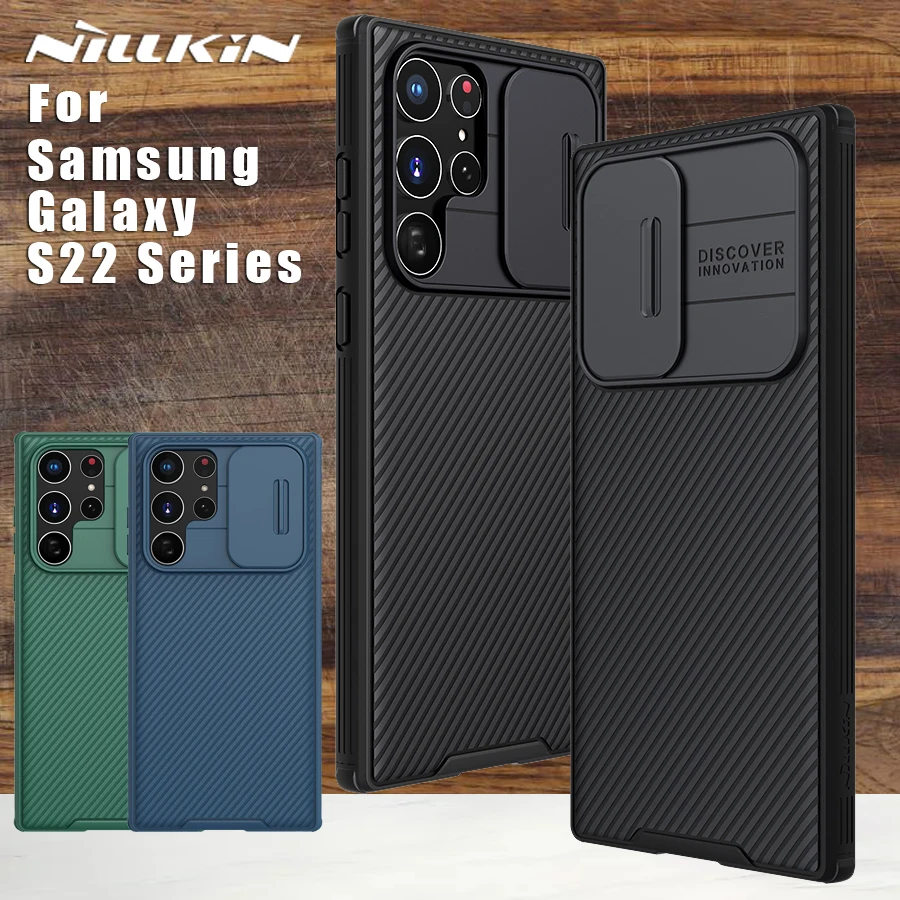 

Nillkin Camera Protection for Samsung Galaxy S22 S23 Ultra Plus 5G Case CamShield Armor Back Cover for Samsung S22 S21 FE Plus