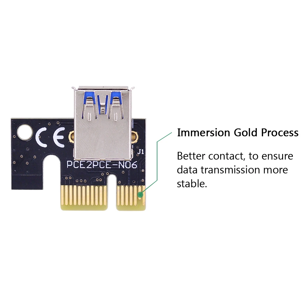 Райзер-карта VER006 PCIE PCI-E 60 см 1 м PCI Express расширитель 1x на 16x USB 3 0 SATA 4-контактный