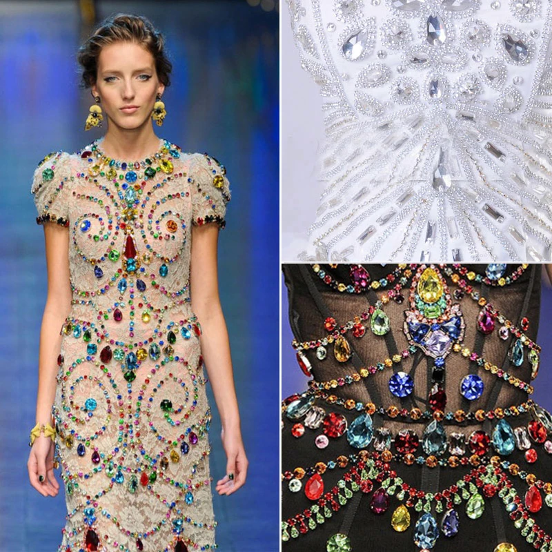 1357 Brilliant Cut Black Diamonds Shiny Gems Glass Sew On Stones With Pointback Silver Gold Claws Setting Jewlery Making | Дом и сад