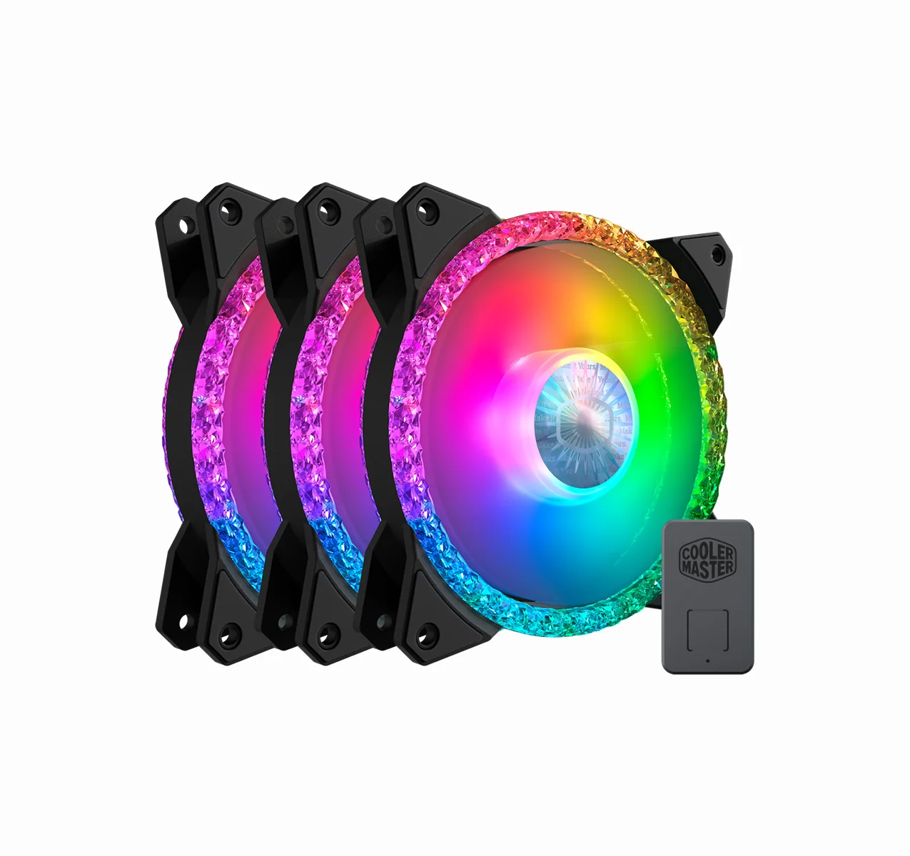 Комплект охладителя Master MF120 Flash Crystal 3 в 1 вентилятор шасси ARGB с алмазным эффектом