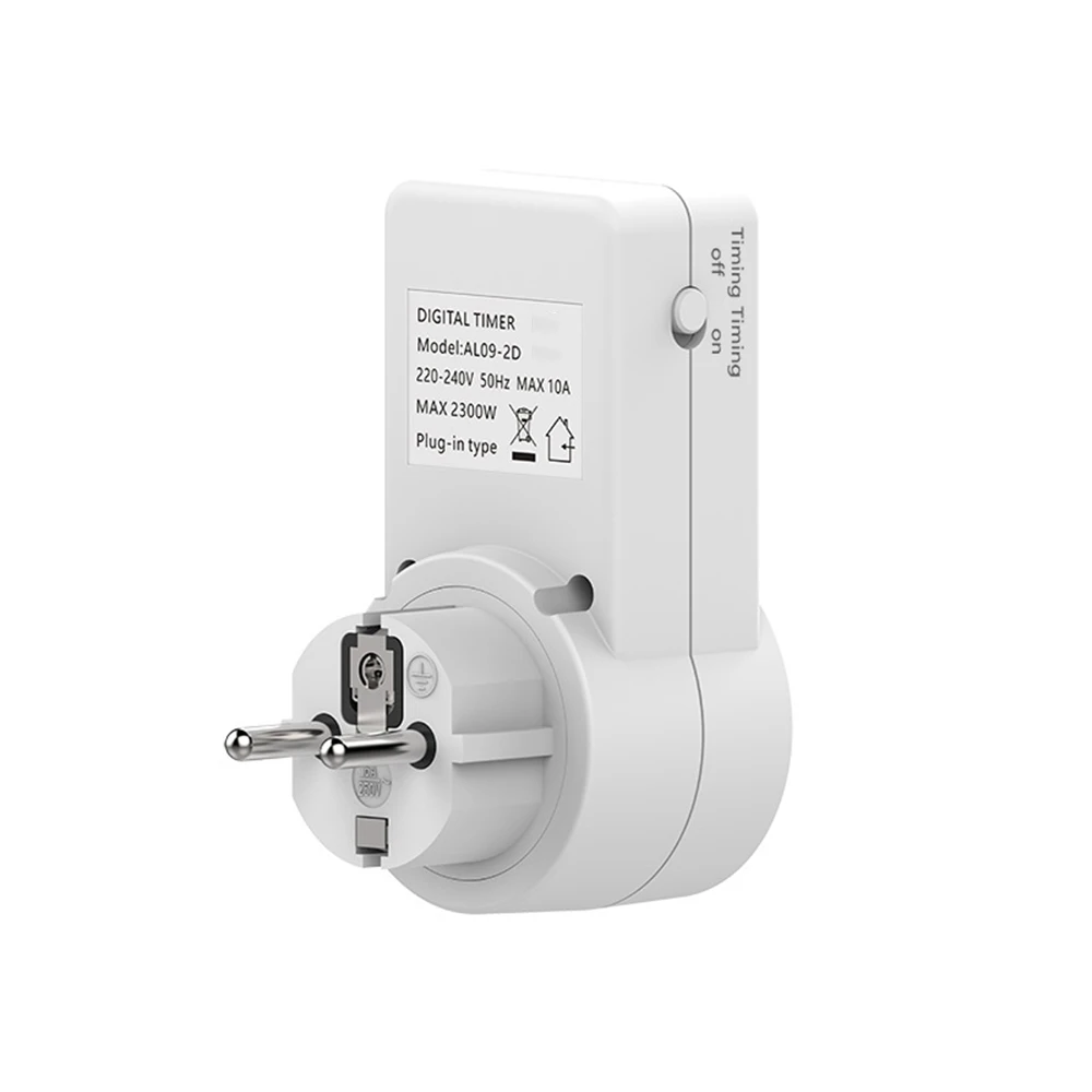 10A EU Plug Countdown Switch Two/One Digit Display Timer Time Control Telephone Battery Electric Vehicle Charging | Инструменты