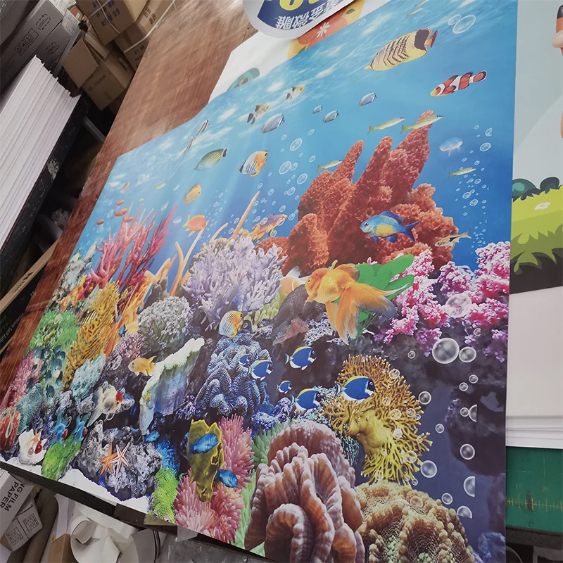 

Custom Mural Wallpaper Coral Underwater World 3d Colorful Fish Wallpapers Home Decoration