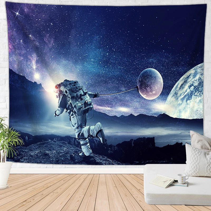 Настенный Ковер с рисунком астронавта декоративный ковер для детской спальни