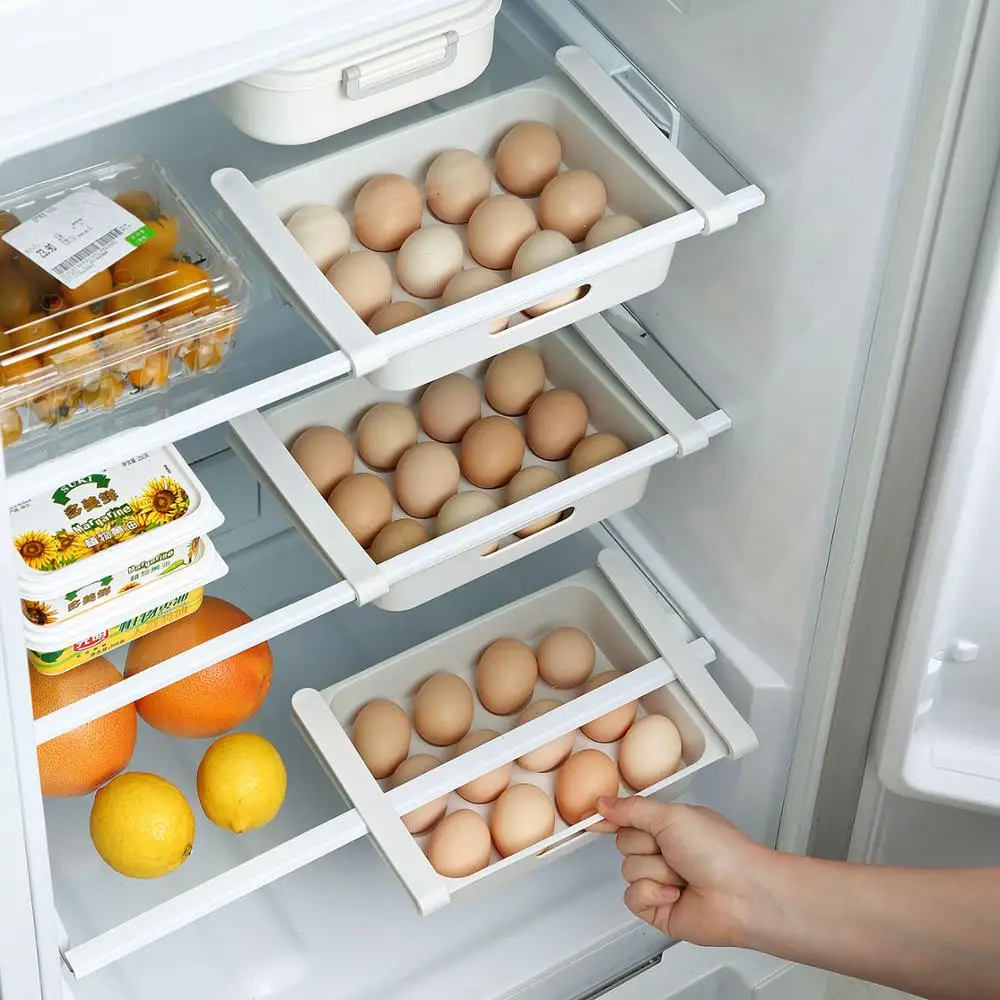 

12grids Egg Boxes Storage Container Holder Food Kitchen Refrigerator Partition save space Egg storage box Cabinet organizer
