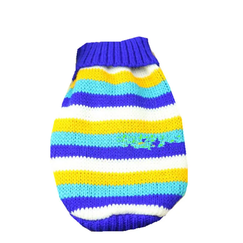 blue-yellow HEYPET Одежда для собак, для маленьких и больших собак, зимнее теплое пальто для домашних животных, свитер, флисовая одежда, чихуахуа, костюм для мопса, Рождественская одежда для домашних животных - Цвет: blue-yellow