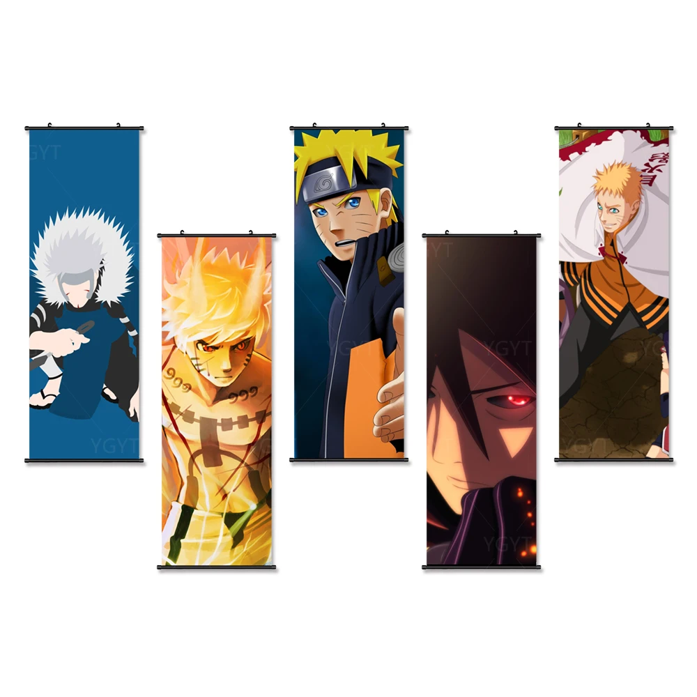

Home Decoration Bandai Picture Print Poster Naruto Canvas Anime Character Wall Art Plastic Scroll Hanging Painting For Kids Room