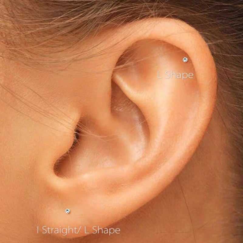 Женские маленькие серьги-гвоздики из серебра 925 пробы 2 мм