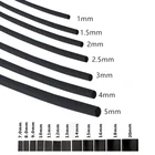 Термоусадочные трубки 2:1, черные, диаметром 1, 2, 3, 5, 6, 8, 10 мм, для ремонта коннекторов