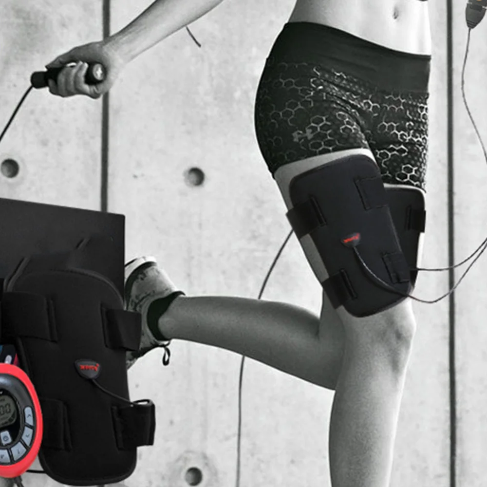

Vibration Legs Fat Weight Loss Rejection of Fat Thin Thigh Calf Fitness Exerciser Slimming Belt Products Machine for (Blac