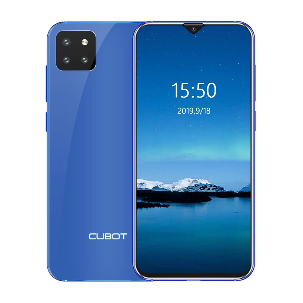 Смартфон Cubot X20 Pro 6," FHD+ 2340*1080P экран капли воды 6 ГБ+ 128 ГБ Google Android 9,0 Sony AI Тройная камера 12MP+20MP+8MP Лицо ID Телефон Cellura Процессор Helio P60 4000 мАч Батарея - Цвет: Blue
