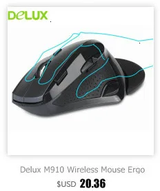 Delux M618 эргономичная Вертикальная Мышь USB Проводная оптическая Регулируемый 600/1000/1600 Точек на дюйм мышь, 6 кнопок, правая рука компьютер игровая мышь