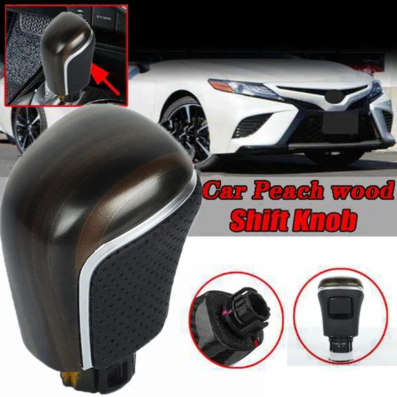 

Peach Wood Grain Auto Car Gear Shift Knob Gearstick for Toyota Camry SE XSE LE XLE 2018-2020 Shift Lever