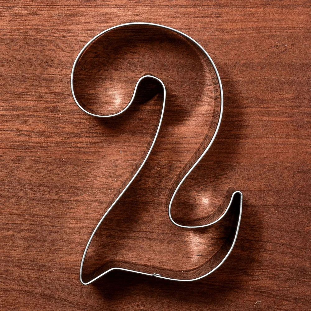 Резак для печенья LILIAO Number 2 из нержавеющей стали форма печенья/сэндвичей/хлеба