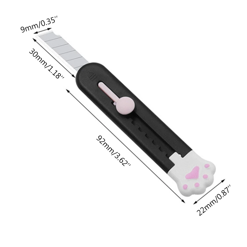 

Mini Utility Retractable Blade Pocket Art Knife Cat Paw Box Letter Cutter Opener
