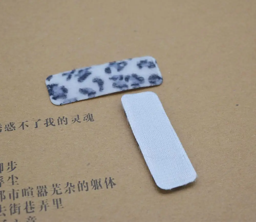 Зажим для волос из норки с леопардовым принтом 40 шт./лот 5 см мягкая аппликация