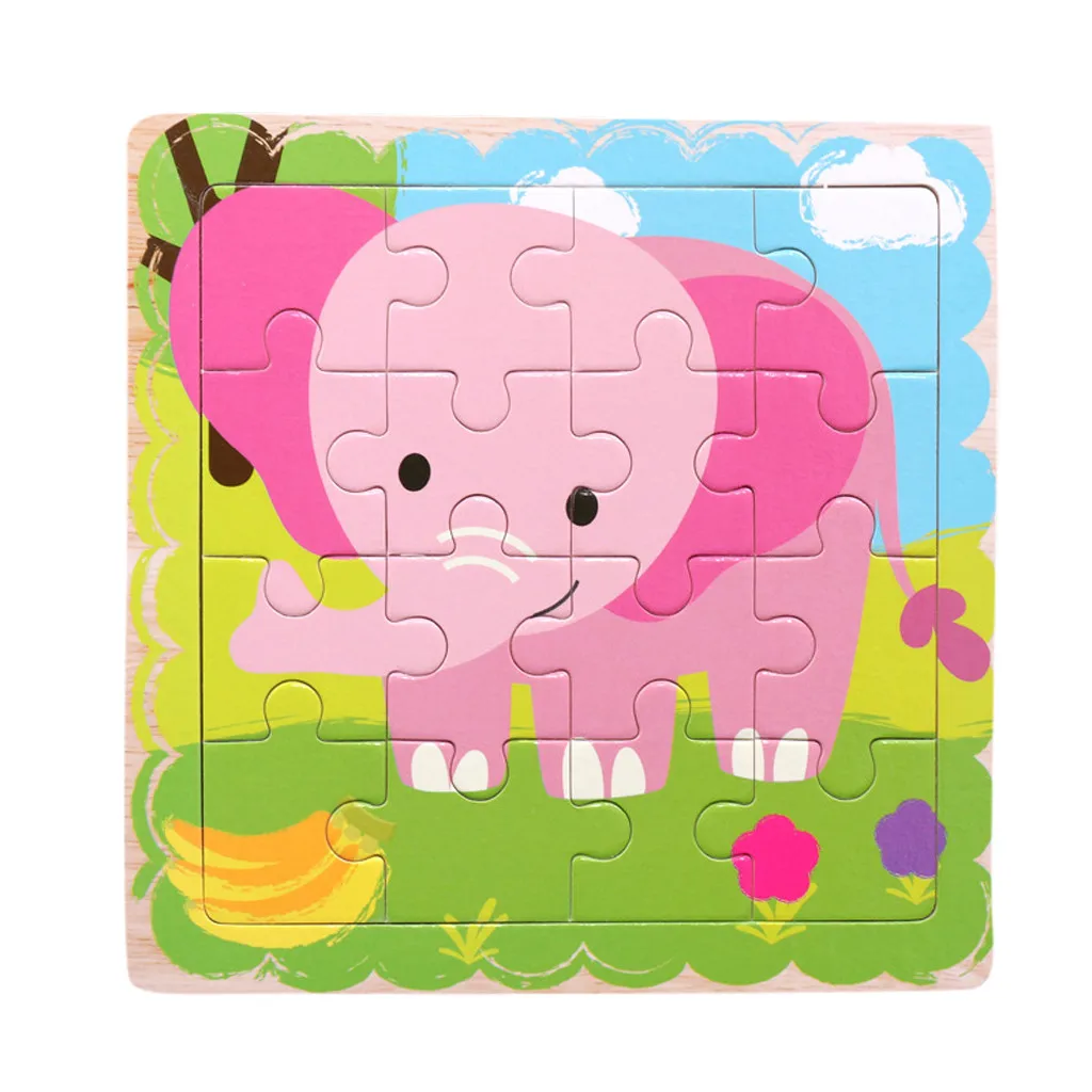 Детские деревянные пазлы с различными узорами ранние головоломки Обучающие