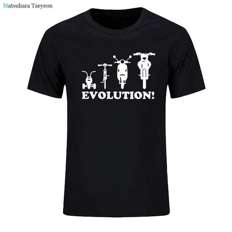 

Funny T Shirt Evolution of A Tricycle Bicycle Moped Motorbike Birthday Gift for Father Husband Men T Shirts Men Crewneck Tees