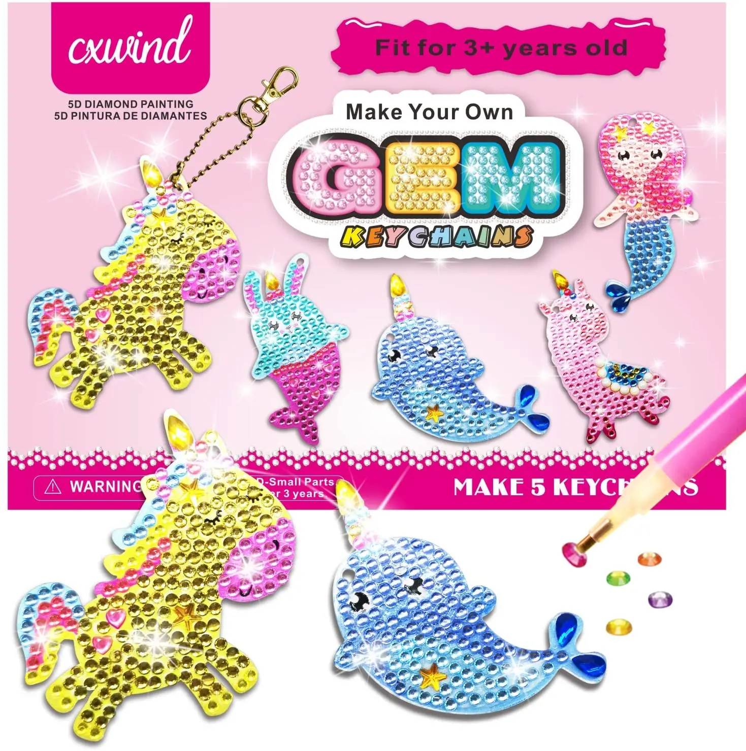 Чандлер стразы набор для рисования сделать свой собственный брелок ключей с