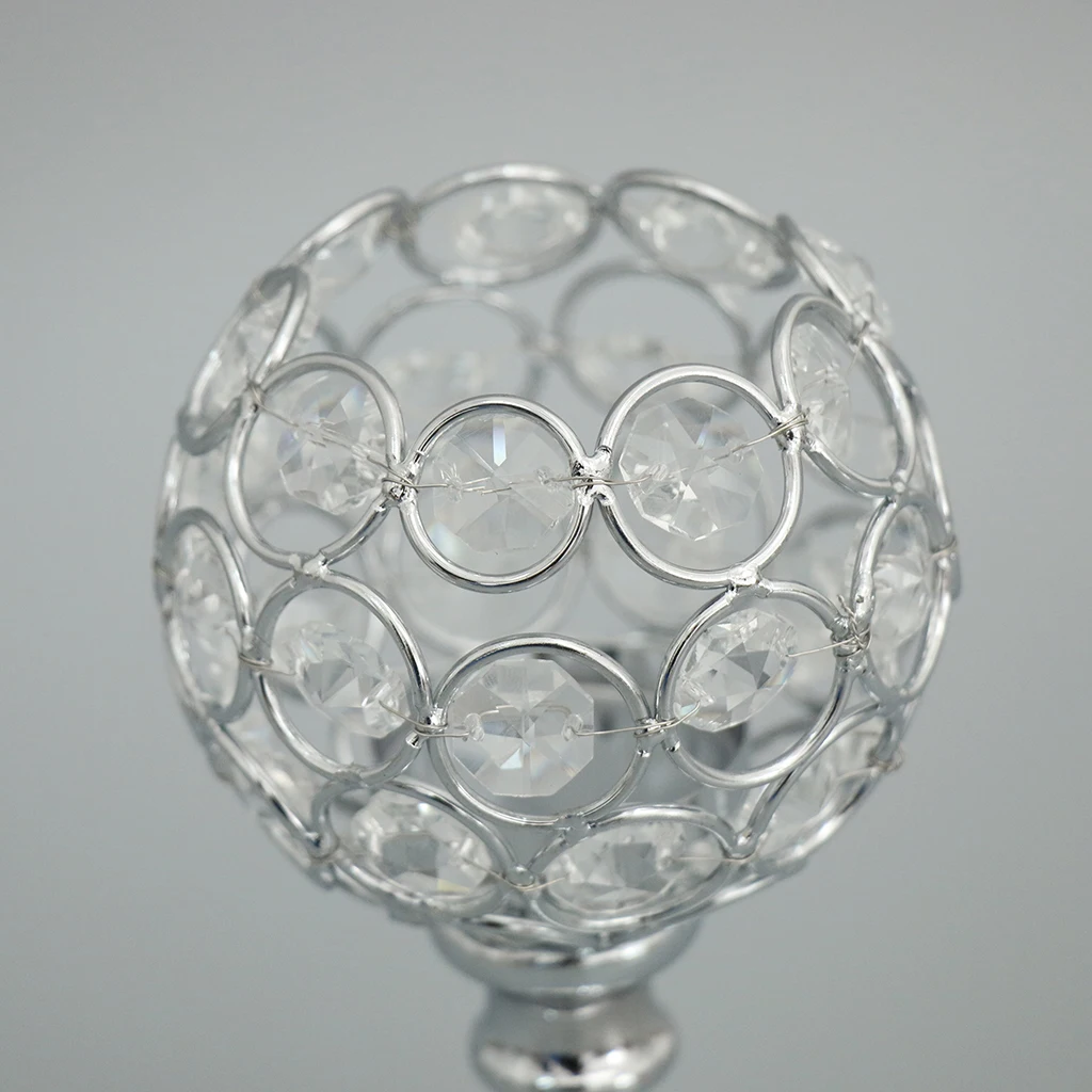 Металлический хрустальный подсвечник Свадебный праздничный Рождественский