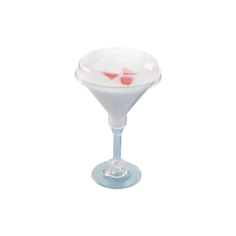 

50pcs Goblet Mousse Cup Wine Glass Ice Cream Pudding Fruit Dessert Cup Wedding Birthday Party Cocktail Champagne Plastic Cups