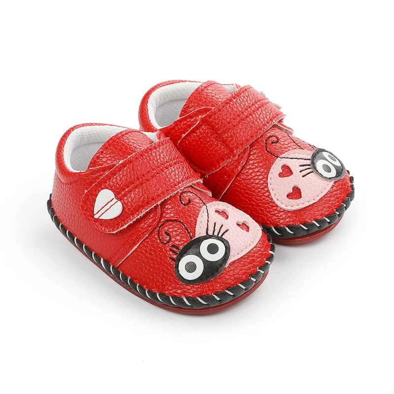 

Cute Baby Boy Girl Animal Print Non-Slip Rubber Sole Toddler Shoes For 0-18 Months Old Red 3L Size