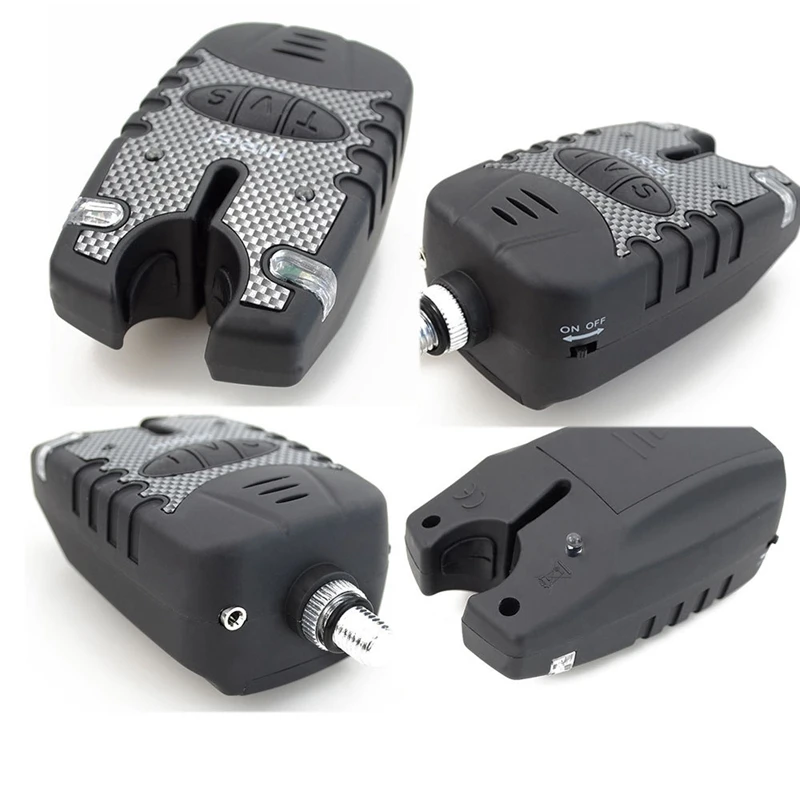 

Hirisi 2 Carp Fishing Bite Alarm and 2 Carp Fishing Bank Sticks Blue LED Fishing Swingers Fish Bite Alarm