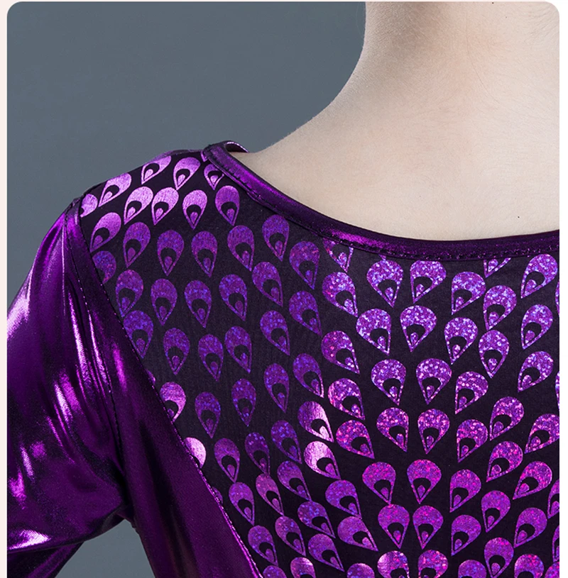 Блестящее платье для латиноамериканских танцев девочек детское танго сальсы