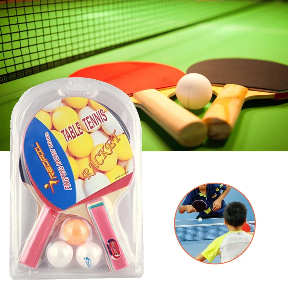 

Table Tennis 2 Bats Racquet Table Tennis Rackets Sports3 Balls Indoor Ping Pong Recreation Practice Table Tennis
