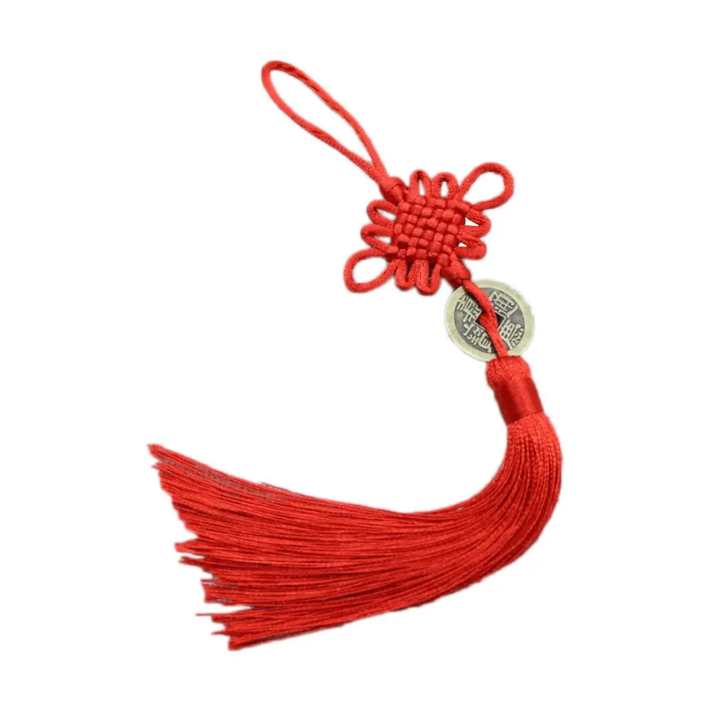 

Chinese Knot Antique Copper Money Tassel Pendant Small Emperor Chinese Knot Tassel Simulation Copper Money Car Ornaments