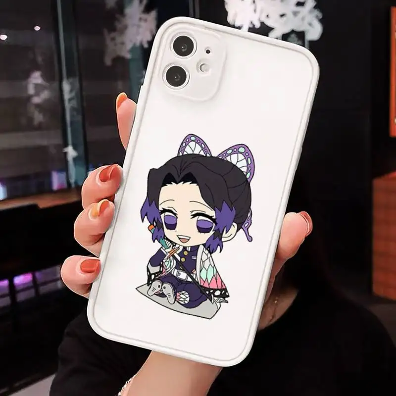 

Demon Slayer Kimetsu No Yaiba Phone Cases Matte Transparent for iPhone 7 8 11 12 s mini pro X XS XR MAX Plus cover funda