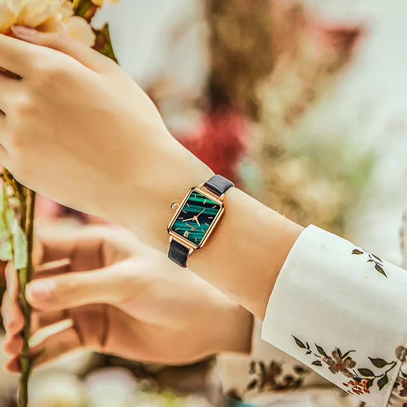 Часы наручные женские кварцевые с кожаным ремешком люксовые цифровые