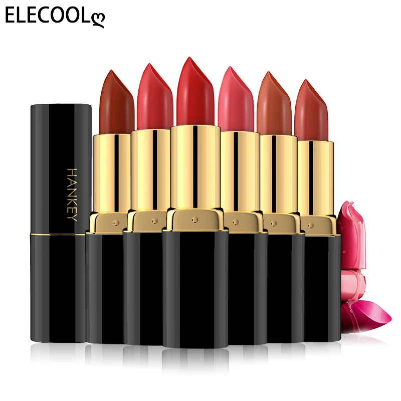 

ELECOOL Lipstick Waterproof Matte Makeup Long Lasting Velvet Easy To Color Sexy Shimmer Lip Stick Cosmetics Beauty Red Lip New