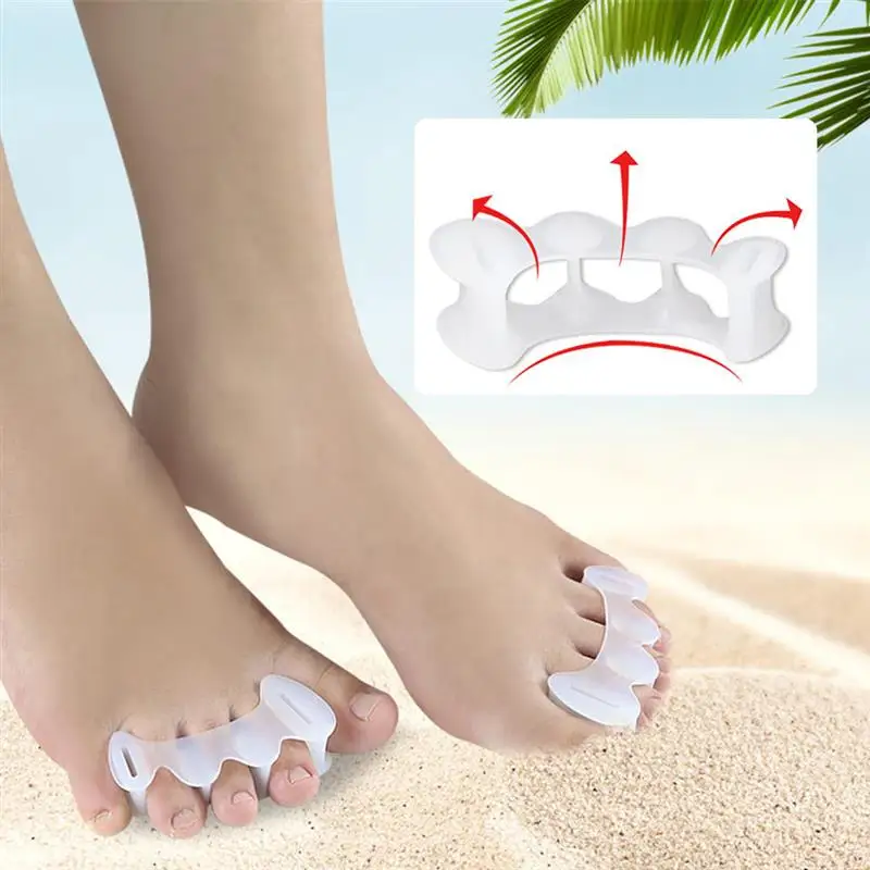 

Kapmore 2 Pairs Silicone Bunion Corrector Pain Reduce High Elastic Toe Spacer Toe Separator Correction Foot Care Tool