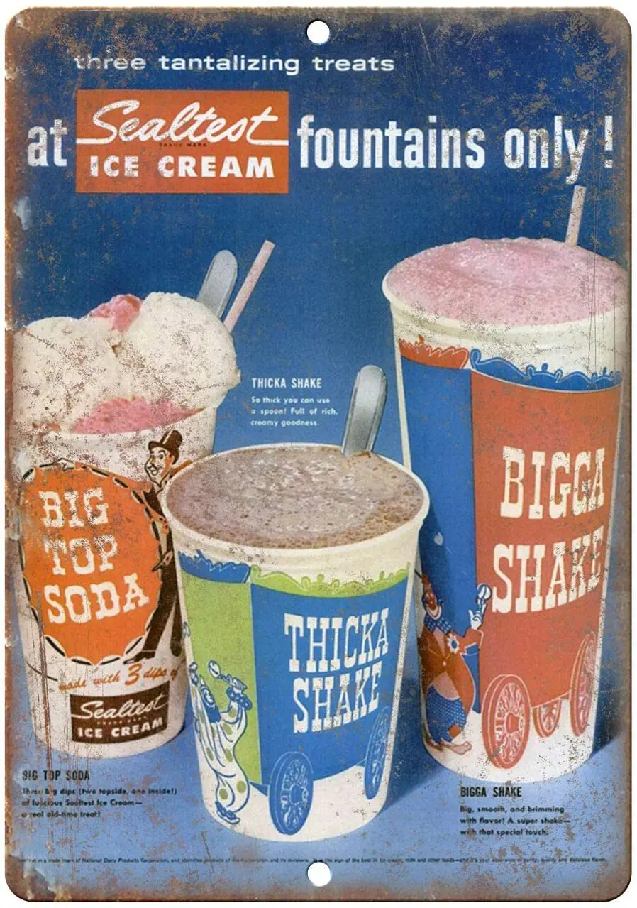 

Sealtest Ice Cream Decor Signs 12x8 Inch Metal Tin Sign
