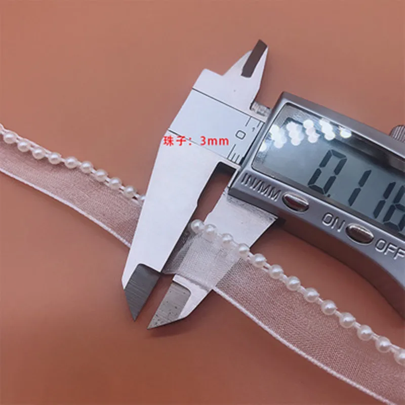 

1Yards Latest Lace Fabric Yarn Bead Trim Beaded Lace Fabric Wide 1.2cm Lace Ribbon For Sewing Laces Dress ruban dentelle LT11