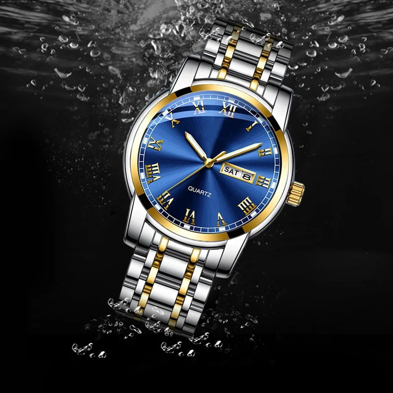 

Прямая поставка, минималистичные водонепроницаемые дизайнерские Роскошные кварцевые мужские часы из нержавеющей стали с ремешком