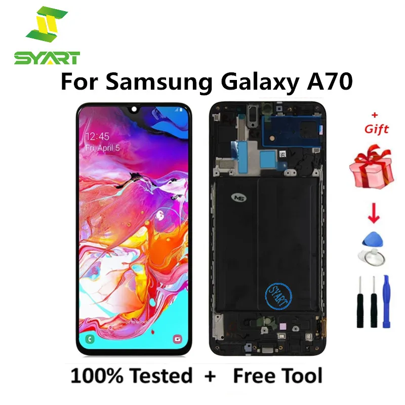 Pantalla LCD Original para m&oacute;vil, montaje de digitalizador con pantalla t&aacute;ctil de 6,7 pulgadas para Samsung Galaxy A70, A705, A705F, SM-A705-0