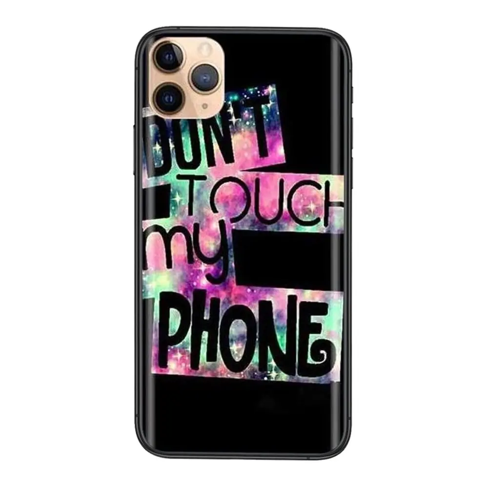 Черный силиконовый чехол с надписью Don't touch my Забавный для Xiaomi Redmi 9 8 7 K40 9A 9C Pro Plus