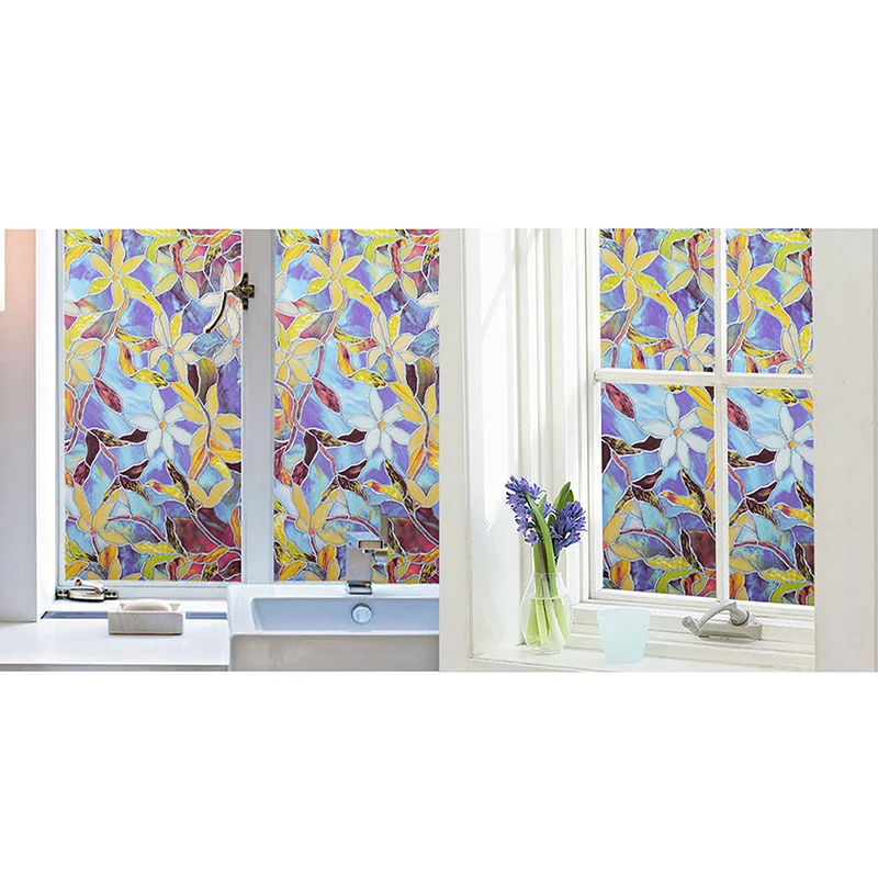 Витражная плёнка на стекла окна конфиденциальность статическое прилипание