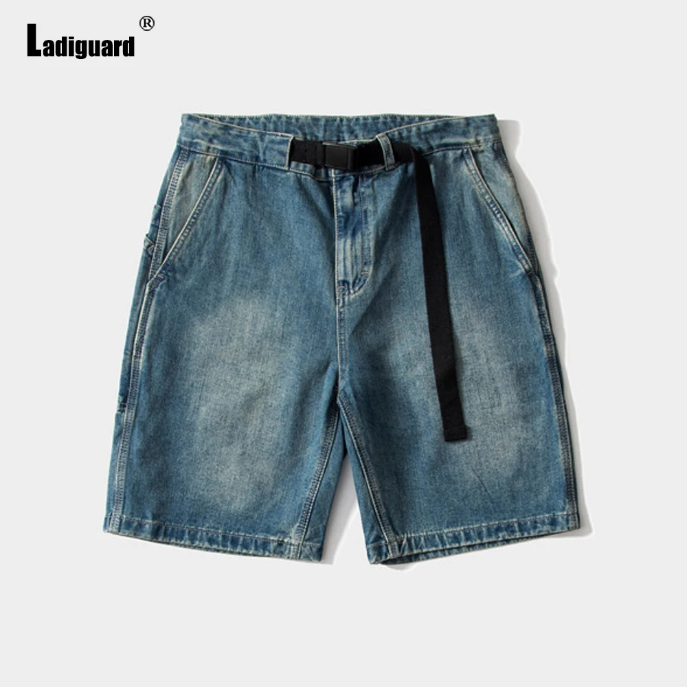 

2021 Stylish simplicity Men Denim Pants Simple All-match Classic Fashion Shorts Jeans Men Casual Blue Denim Shorts Mens Clothes