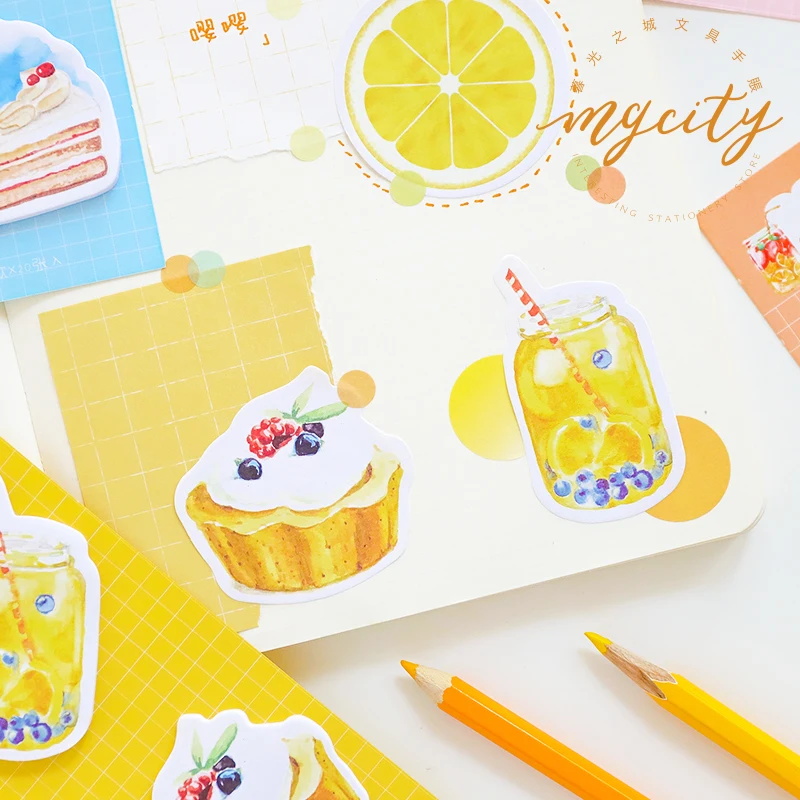 60 Sheets/pad Yummy Sugar Theme Self Adhesive Memo Pad Sticker Sticky Note Notepad Marker Planner Stationery | Канцтовары для офиса
